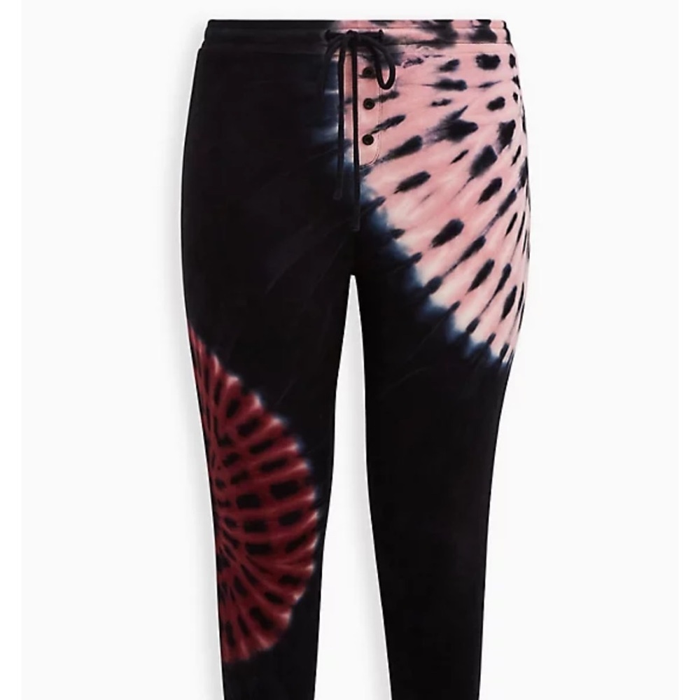 Torrid Dream Fleece Tie-Dye Black & Pink Sleep Set - Picture 3 of 4